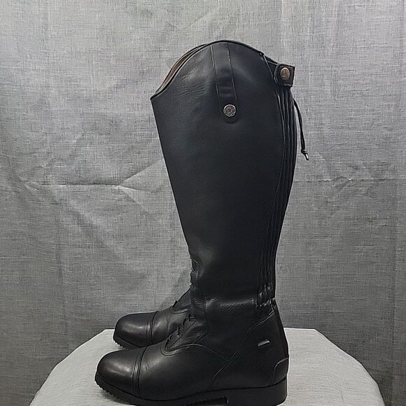 Ovation Ladies Flex Plus Black Leather Field Tall Riding Boots - Size 8 - Picture 10 of 14